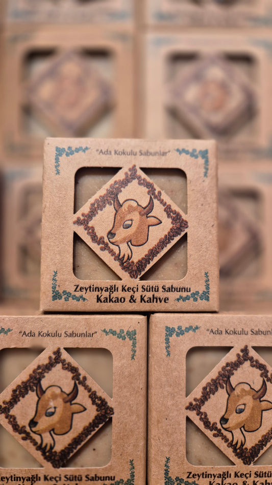 Zeytinyağlı Keçi Sütü Sabunu - Kakao& Kahveli